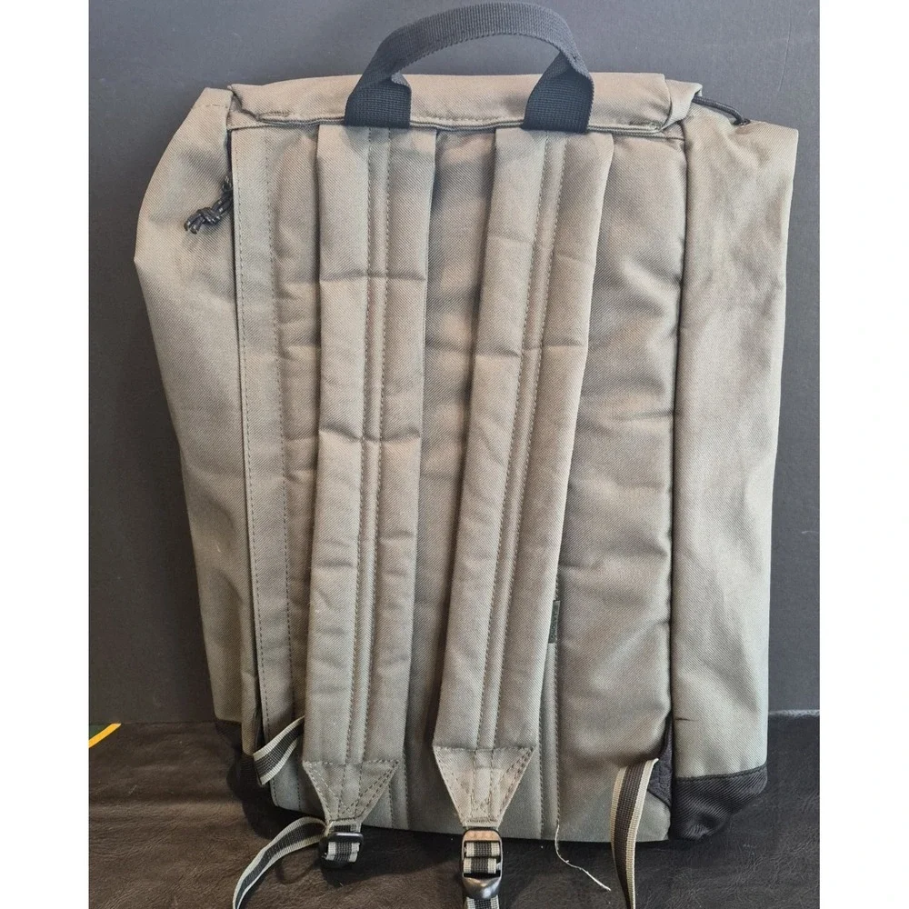 Billabong Green/Gray Track Backpack L19 Military Laptop Bookbag Multiple Zipper